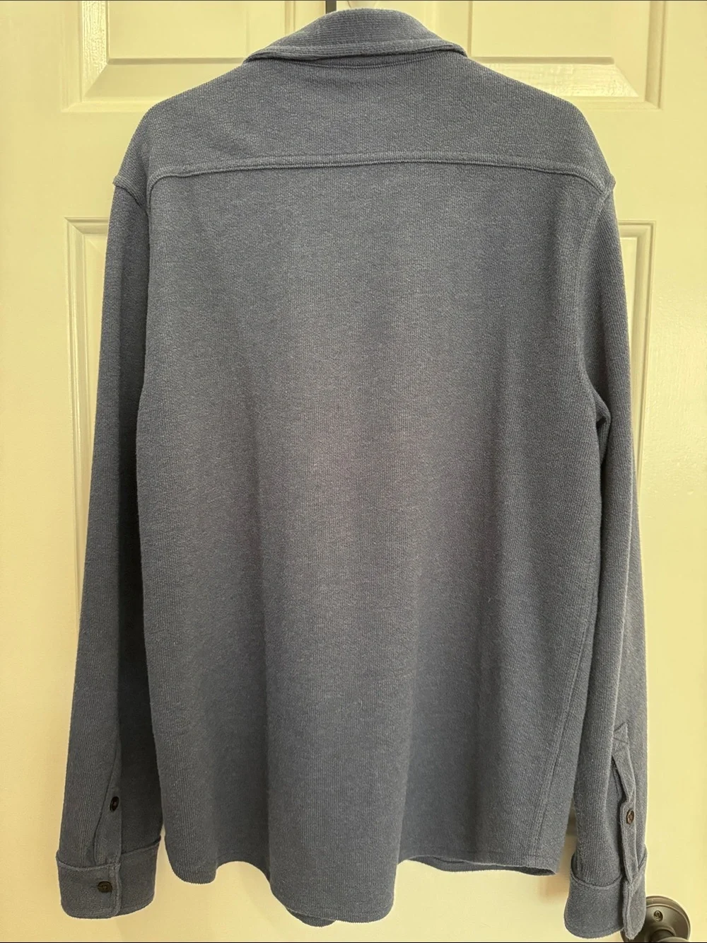 J. Crew Blue Button-Front Shirt Jacket